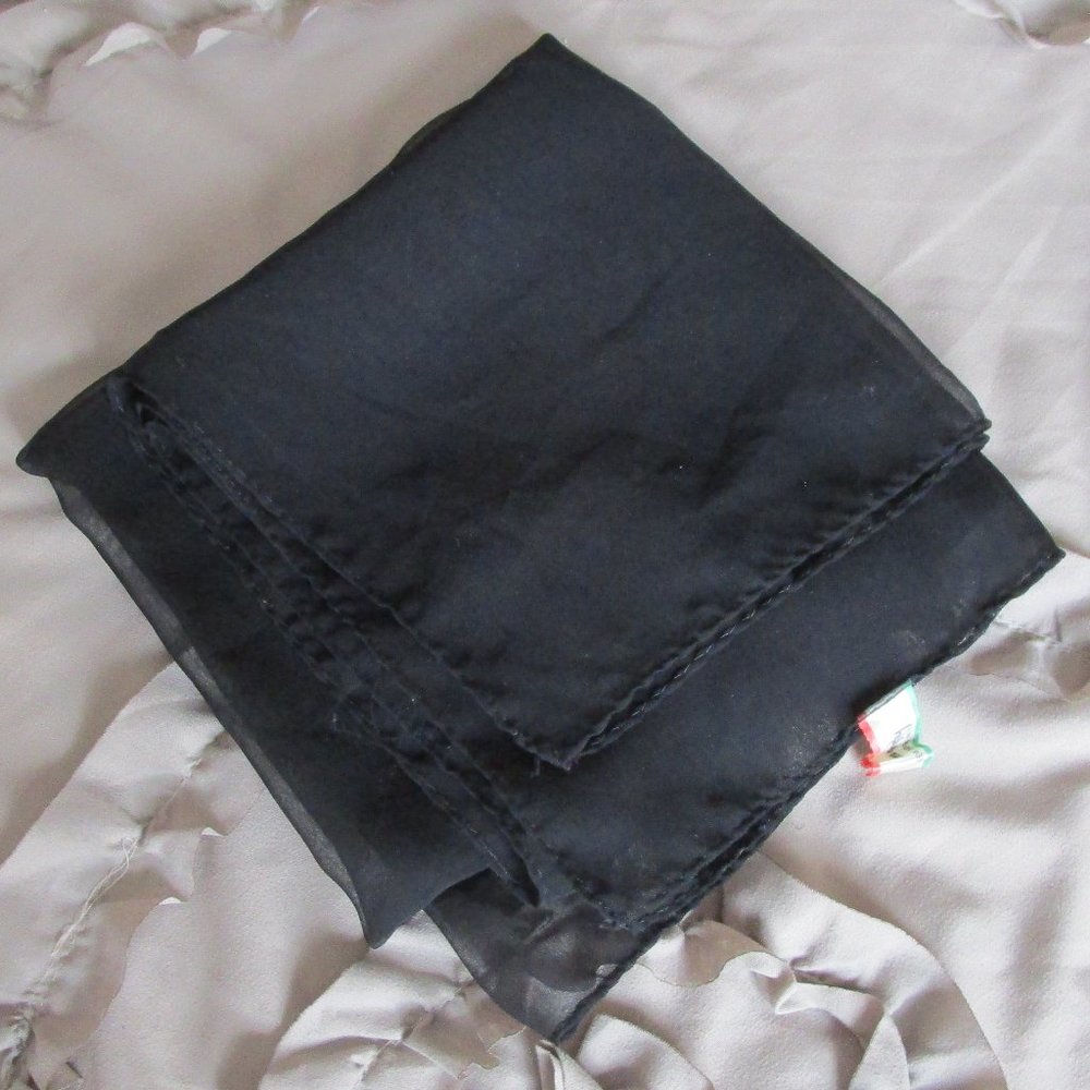 vintage sheer black scarf